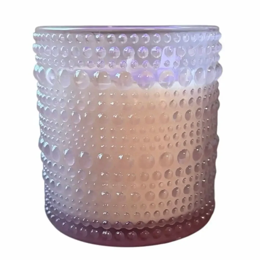 Foundry Candle Co Sugared Citron 4.9oz Scented Candle Hobnail Textured Glass Jar